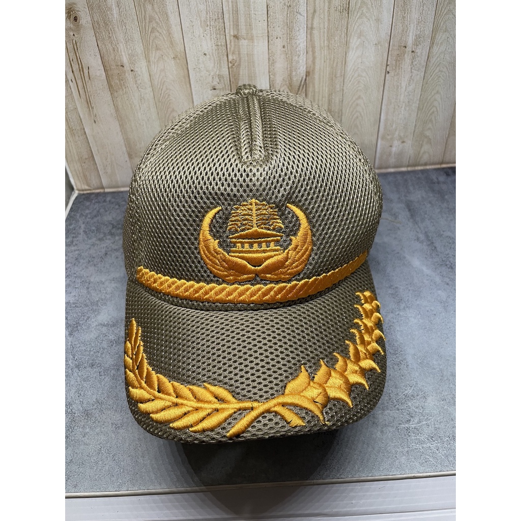 Topi Jaring Korpri PNS Golongan 4  - Topi Korpri Golongan 4 - Topi Jaring - Topi PNS - Cream