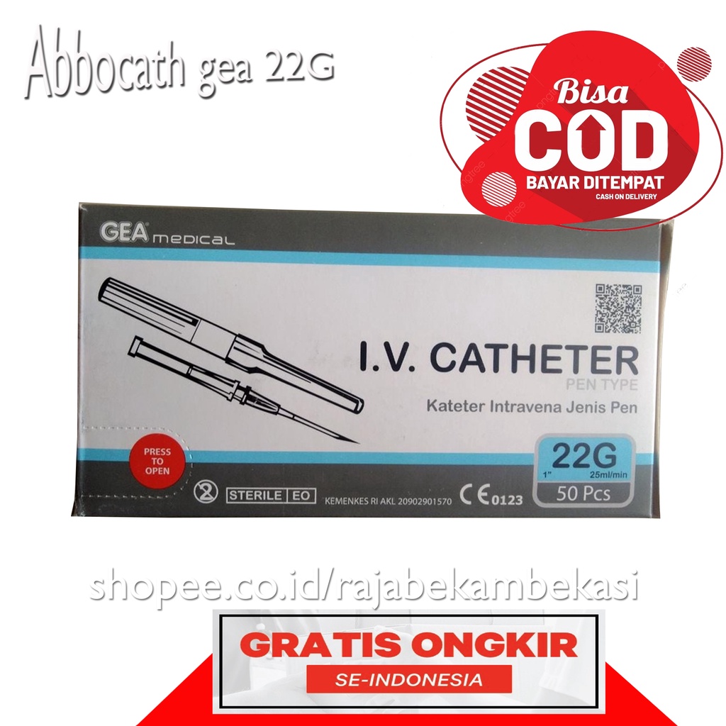 ECERAN 1 PCS - I.V Cathe_ter GEA 18G-20G-22G-24G-26G / Abbo_cath