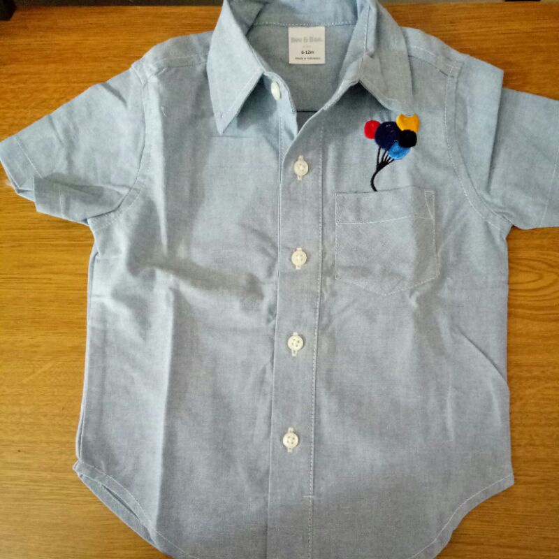 Bee & Bae kids Kemeja anak laki2 usia 6-12m, 12-18m