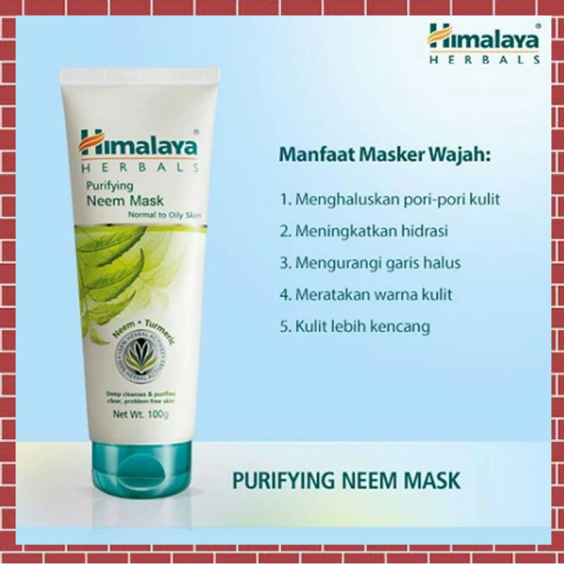 Himalaya Neem Mask Face Wash Sabun Cuci Muka Masker Wajah Berjerawat