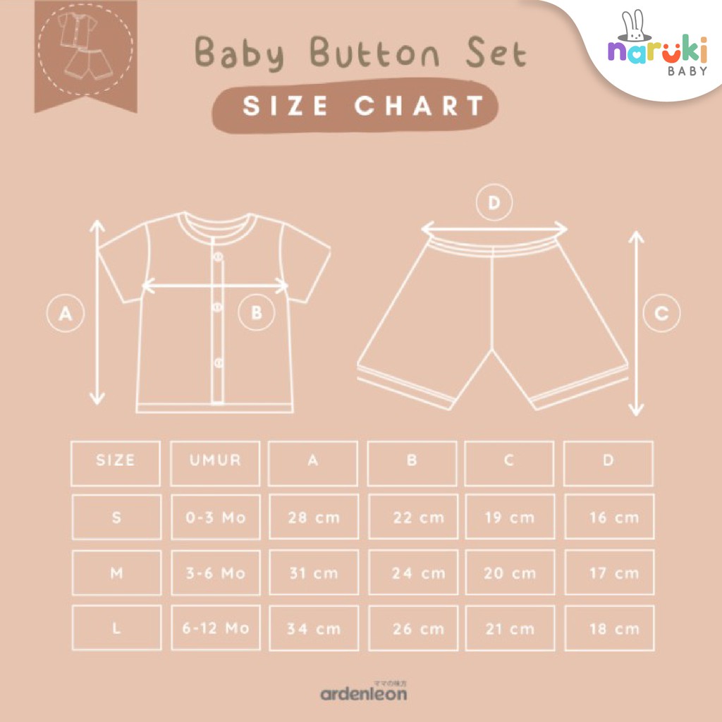 Ardenleon Baby Button Set Arden Leon Baju Setelan Bayi