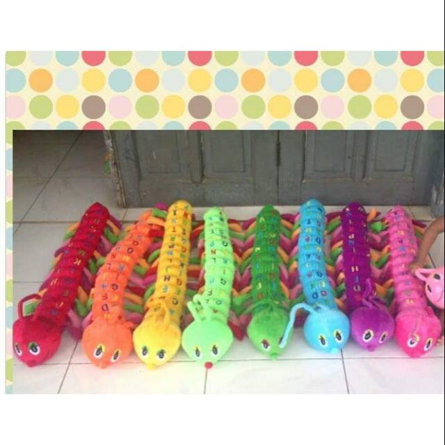 Boneka ulet/boneka ulil/boneka anak/boneka abjad/boneka huruf