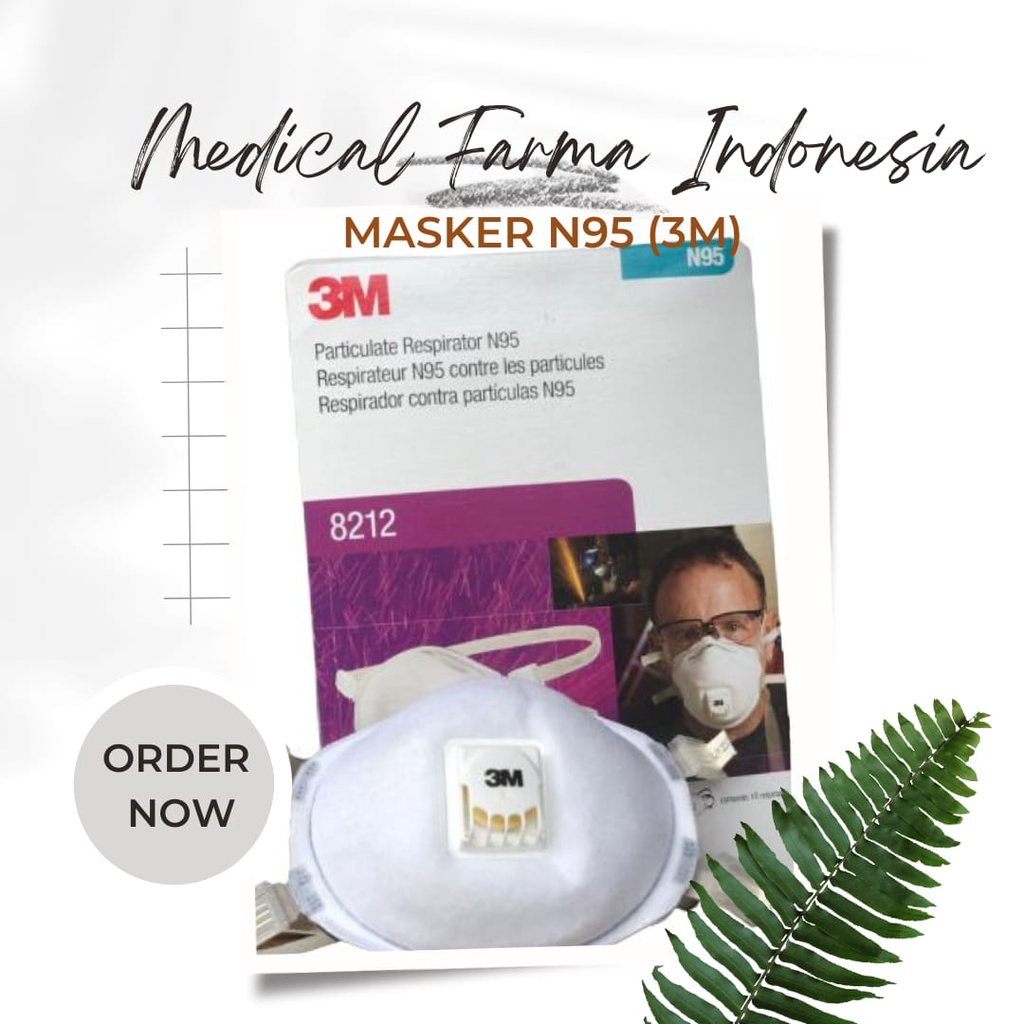 MASKER N95 3M 8212 PARTICULATE RESPIRATOR N95