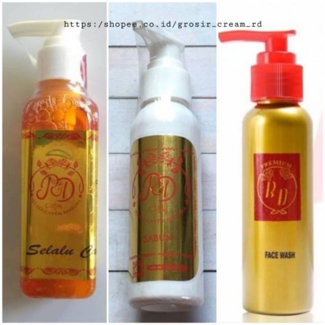 Sabun RD Original/ Facial Wash Red Premium CV Hj Arni/ RD Gold Kemasan Flip Top/Cream RD Rinna Putih