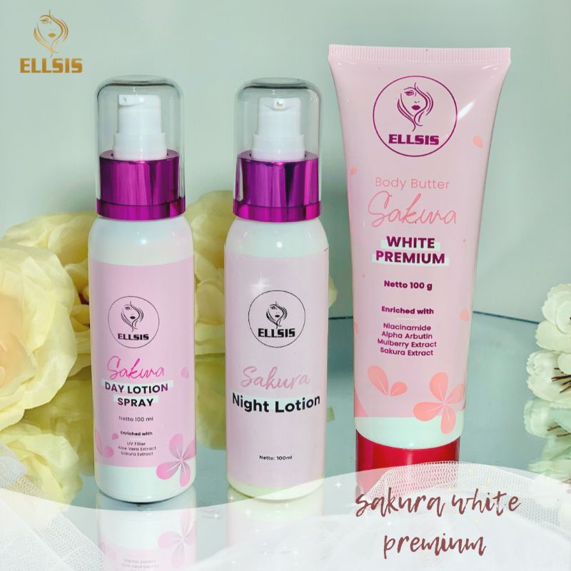 BODY LOTION SAKURA WHITE PREMIUM ELLSIS WHITENING