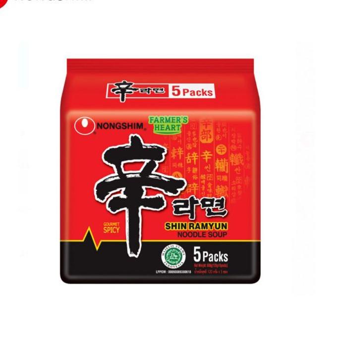 

Grosir NONGSHIM SHIN RAMYUN SHIN RAMYEON SHIN RAMEN KOREA HALAL 1 PACK ISI 5PCS LY4++