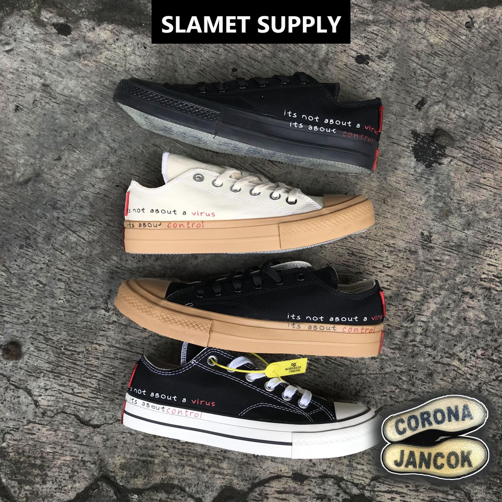 NOBRANDS FOOTWEAR TPS LOW CORONA JANCOK WHITE GUM LOW PARCHMENT BLACK WHITE FULL BLACK