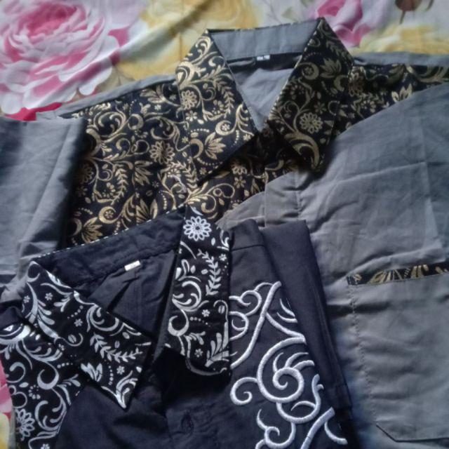 Bswart Batik Hrb026 Hem Combinasi Pekalongan M L Xl Batik Pria Murah Modern Grosir
