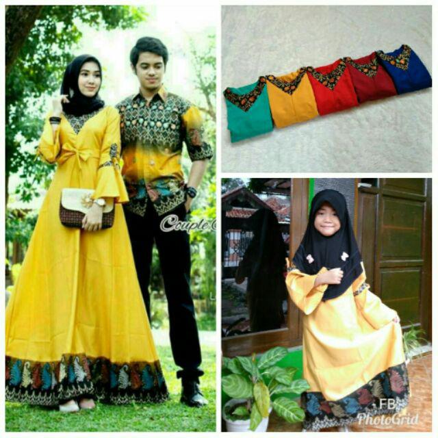 [best Seller...!]] Batik Couple Gamis Baloteli Sarimbit Keluarga Batik Pekalongan Tanah Abang