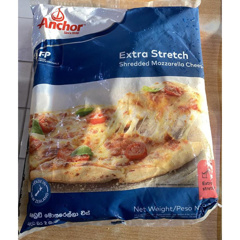 

ANCHOR SHREDED MOZARELLA 2 KG PACK / KEJU MOZARELLA