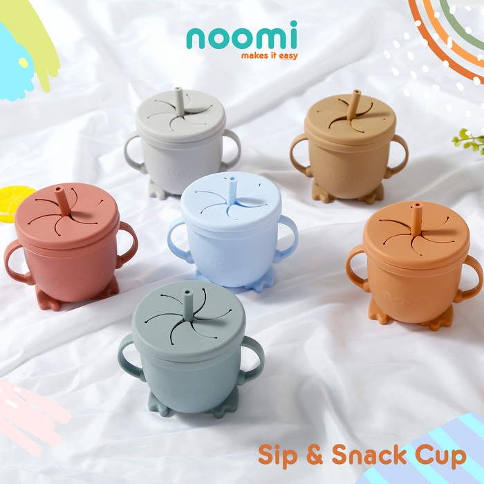 NOOMI MURAH SIP AND SNACK CUP BOTOL MINUM SILICONE / TEMPAT SNACK ANAK CANGKIR