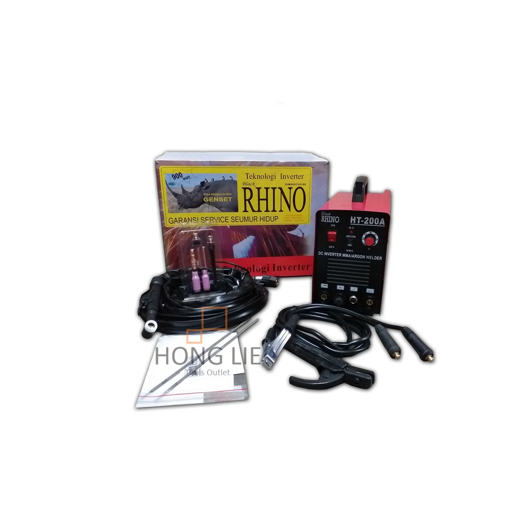 Rhino Mesin Las Argon TIG Inverter HT200 HT-200 HT 200 Stainless