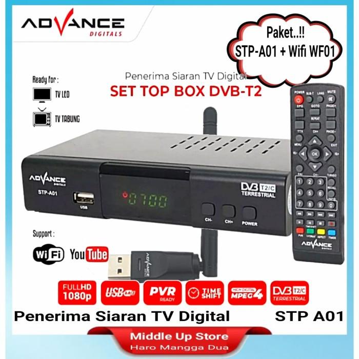 Tv Tuner Digital Set Top Box Advance Stp A01 Plus Wifi