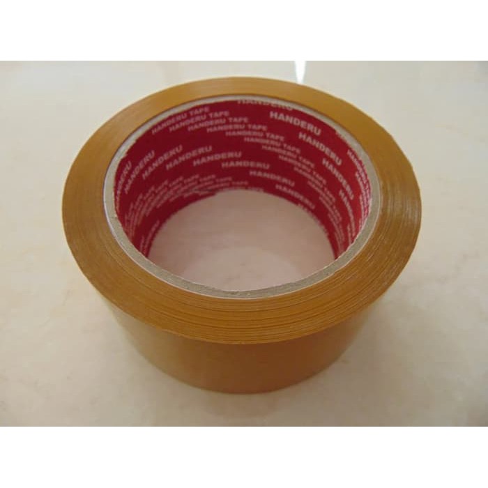 Lakban / OPP / Solasi / Selotip 2&quot; 48 mm 90 Yard Coklat Merk Handeru