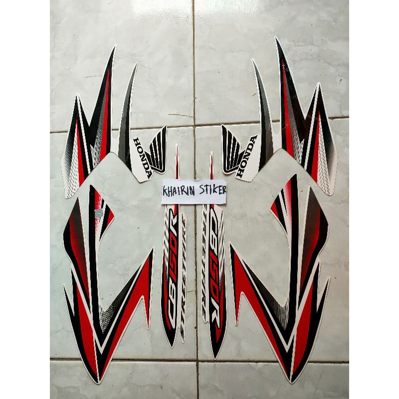 striping stiker cb150r cb 150 r putih merah 2013
