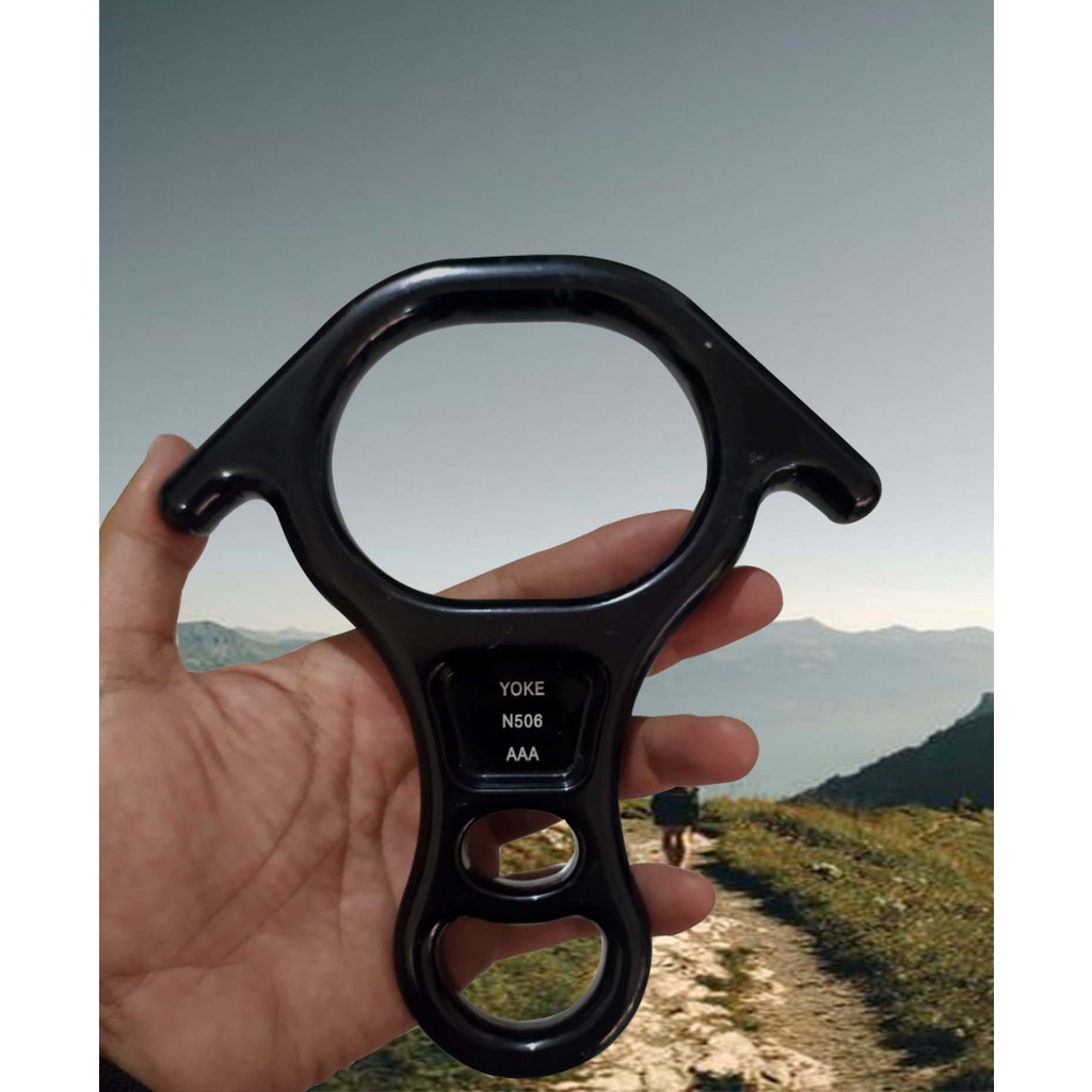 40Kn YOKE Big Descender Figure8 Rappelling Rescue Belay Climbing Safety Figur 8 Besar