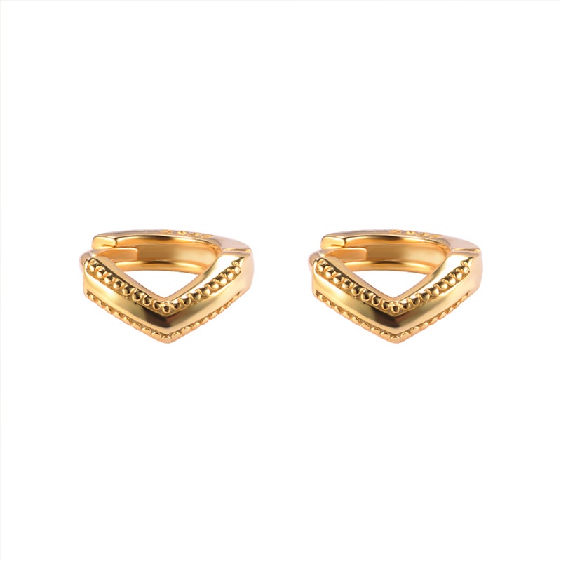 S925 Women's Silver Earrings Korean Style Simple Dot Bone Earrings Fashion Accessories