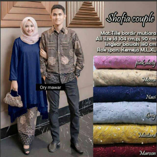 Kebaya batik couple ANESYA JAMILA | KEBAYA MODERN Kebaya wisuda kebaya lamaran tunangan-NAVY