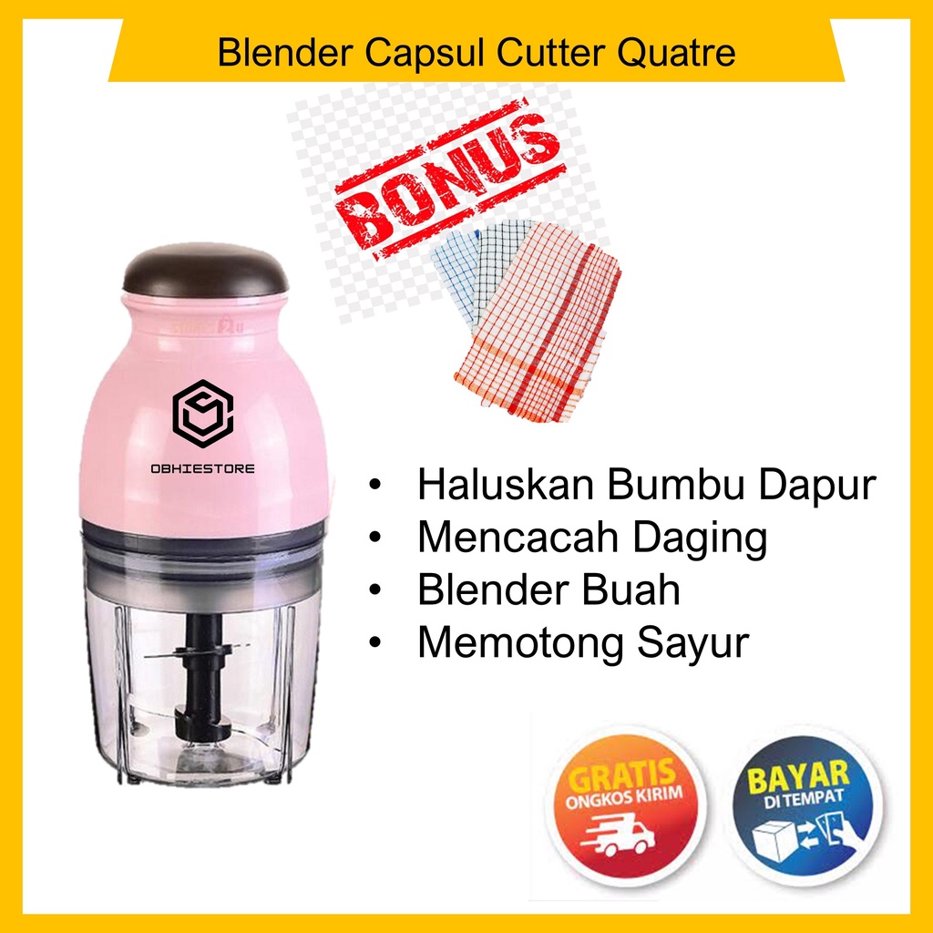 Blender Capsul Cutter Quatre Star Royal Multifungsi/Blender Sayur dan Buah Serbaguna