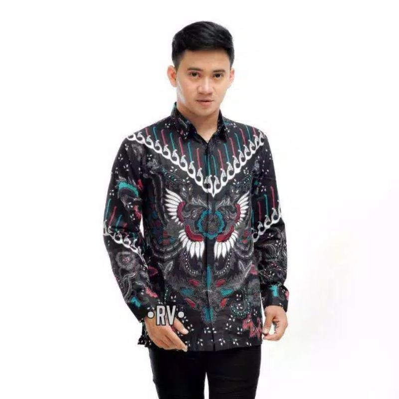 Kemeja Batik Lengan Panjang Pekalongan Asli Ready Size M L XL