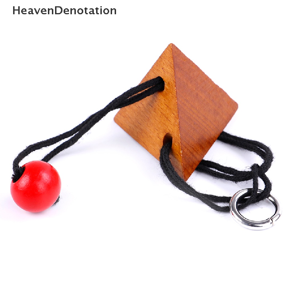 [HeavenDenotation] IQ rope wooden puzzle logic brain teaser string puzzles game for adults kids