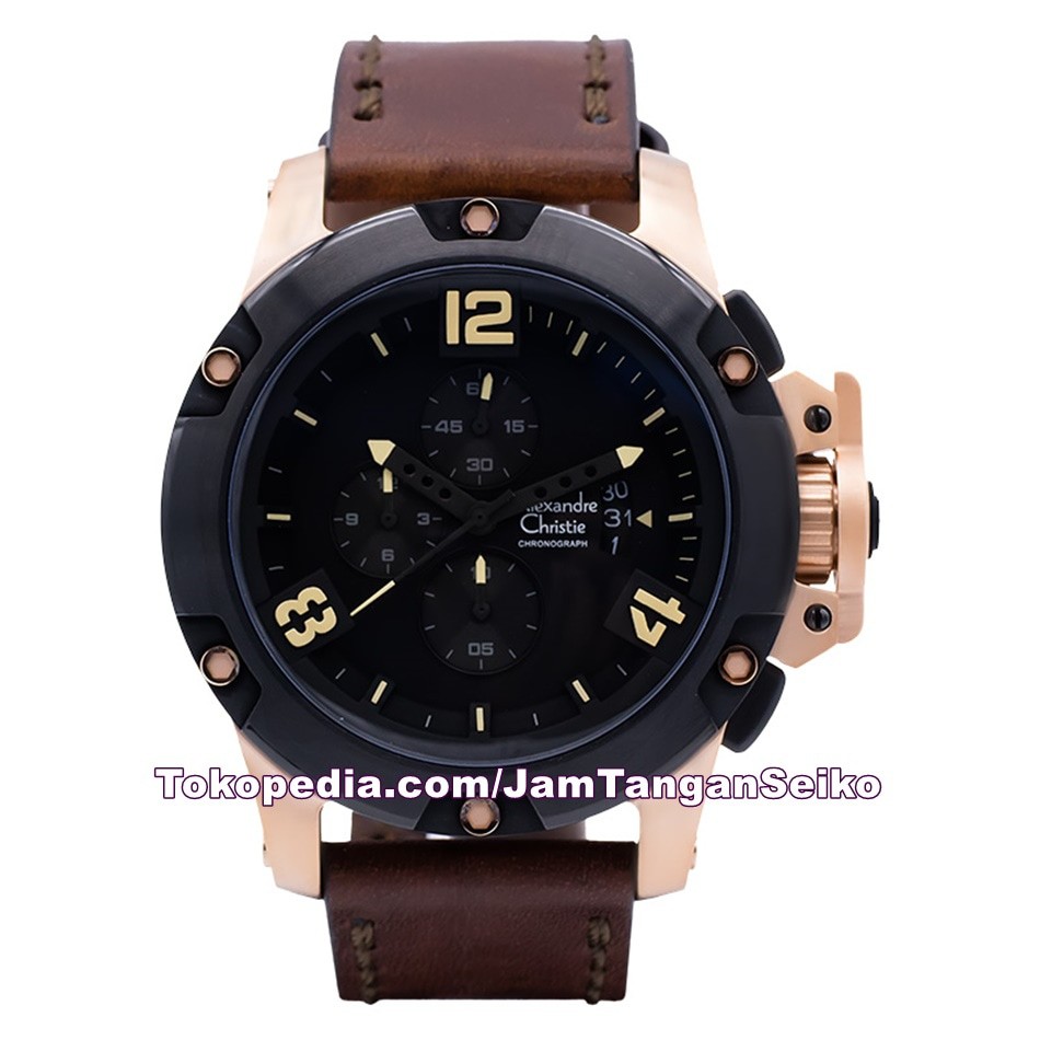 Jam Tangan Pria Alexandre Christie AC 6295 MC LBRBABO Original Kulit