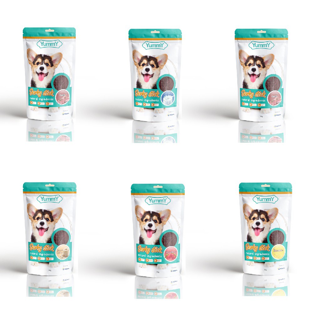 Snack Cemilan Anjing Enak Murah Yummy Snack Dog 70gr Bergizi Kualitas Import (JKT)
