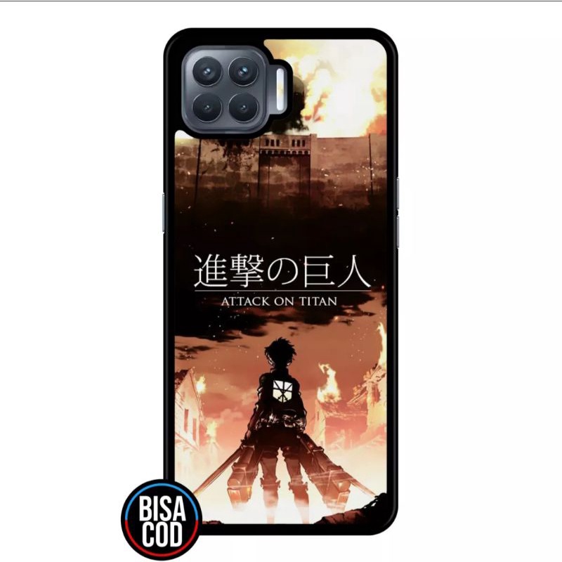 SHOWCASE CASE OPPO RENO 4F DESIGN AESTHETIC ANIME AOT SERIES