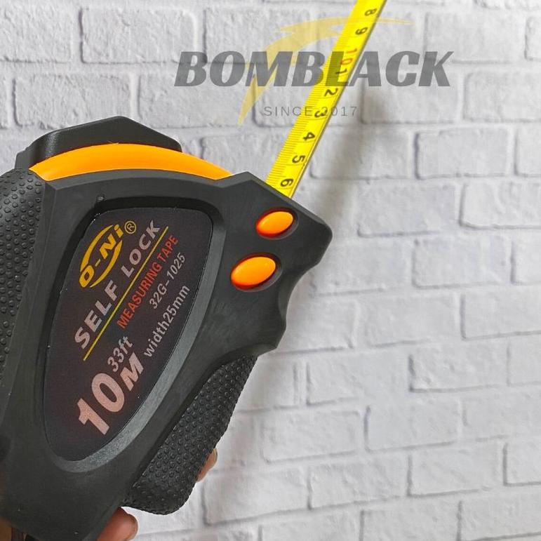 ✹ Meteran Tangan 10 Meter Meteran Karet Otomatis Self Lock 10m ONI ☚