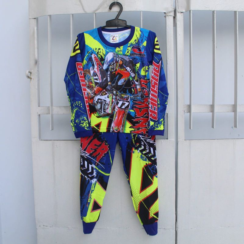 Setelan motor cross/baju motor cross/setelan baju motor cros Honda murah