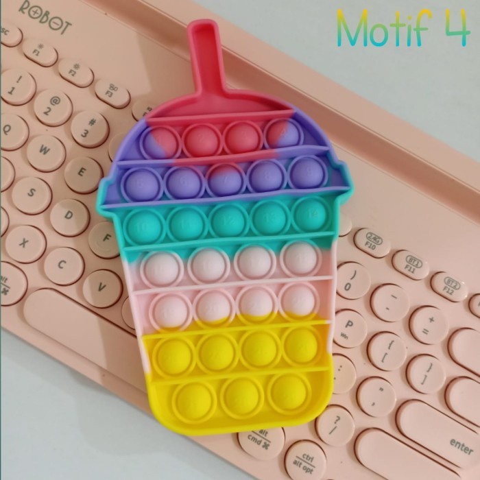 POP IT FIDGET TOY PUSH POP IT RAINBOW MAINAN EDUKASI STRESS RELEASE-MOTIF O4