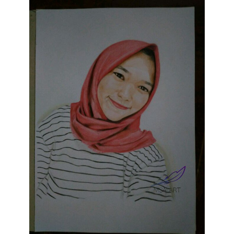 

sketsa wajah pensil warna (30cmx40cm)