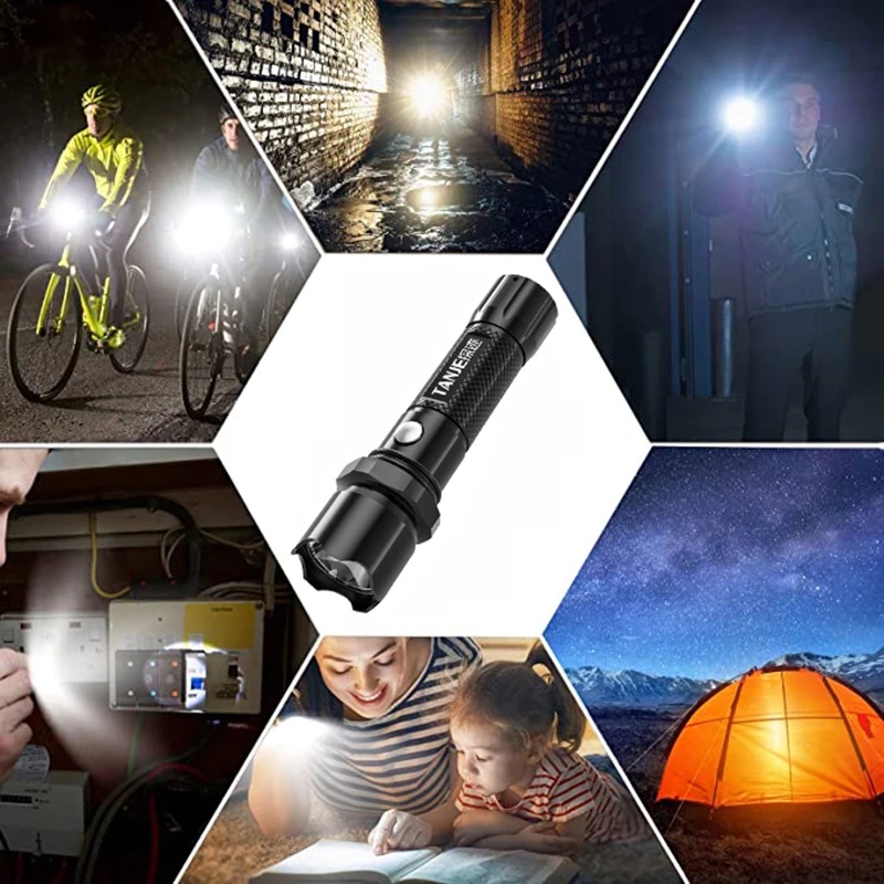 Hot Sale/3Mode Senter Genggam USB Rechargeable/Senter Camping Outdoor LED Sangat Terang Portabel