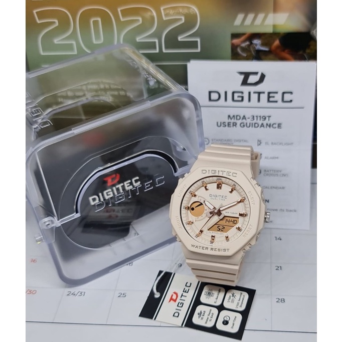 JAM TANGAN WANITA DIGITEC DA 3119 / DA 3119 / Digitec 3119 ORIGINAL RUBBER Jam Tangan Wanita Anti Air