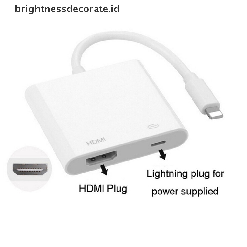 Kabel Adapter Lightning Digital Av 8 Pin Ke Hdmi Untuk Iphone 8 7 X Ipad