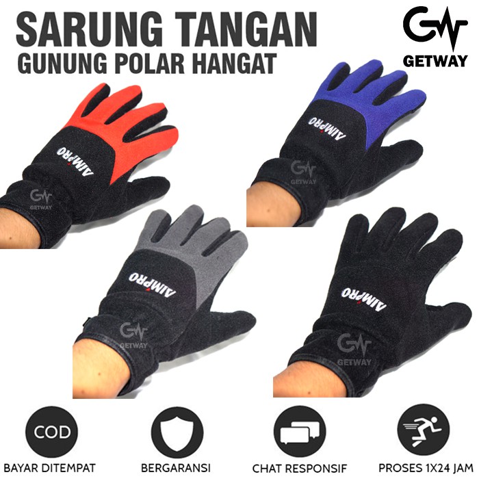 Sarung Tangan Gunung Hiking Polar Touring Outdoor Sepeda Motor trek Aimpro