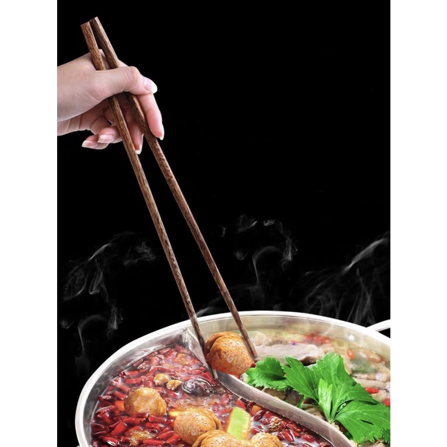 SUMPIT KAYU PANJANG MASAK TUMIS HOTPOT / WOODEN LONG CHOPSTICK 40 CM