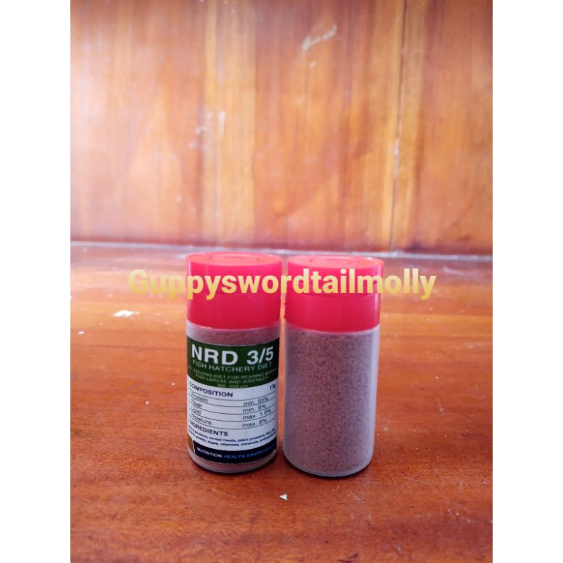 Pelet NRD 3/5 10g 300 500 Micron Pakan Burayak Cupang Guppy Mikron