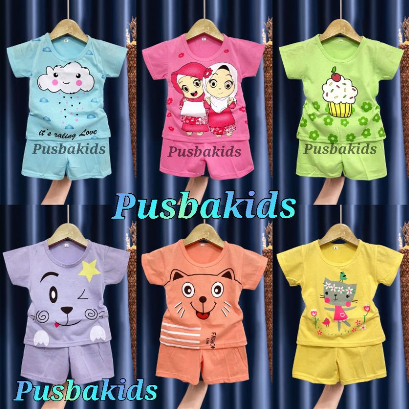 Promo PAKET ISI 5 SETEL &amp; 6 SETEL/ SETELAN BAJU ANAK ANAK CEWEK /SETELAN Anak Perempuan/PAKET KAOS 6 PCS