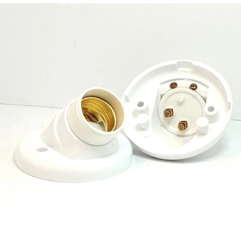 Mitsuyama_ Visalux Vfp649A Fitting Duduk Dinding Miring E27 - Fitting Plafon Angle Lampu Fitting