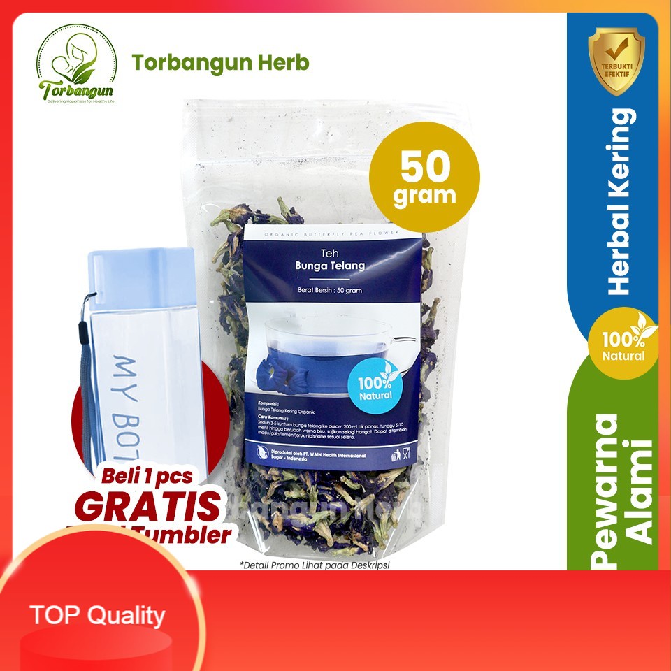 

Bunga Telang TUMPUK PREMIUM 50gram Bunga Telang Tumpuk Pewarna Alami Herbal Organik dan Sehat