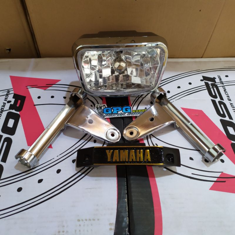 Breket Dudukan Lampu RX King  Lama RX Special Tua set kumis lampu oval Style Medan