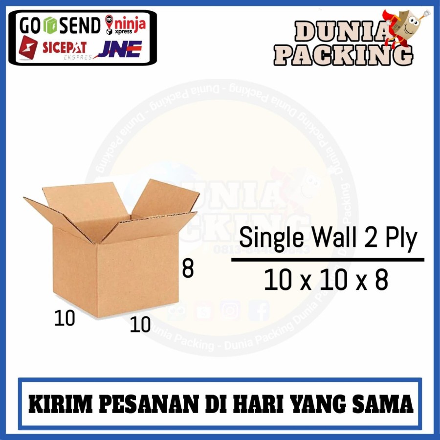 

Kardus Packing Single Wall | Box | Dus | Kotak 10 x 10 x 8