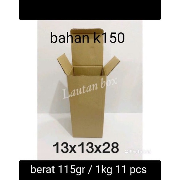

kardus dus 13x13x29 die cut box botol packing murah