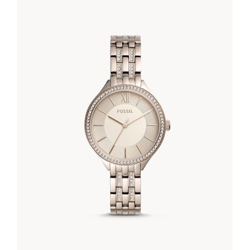 fossil watch suitor three hand jam tangan pastel pink