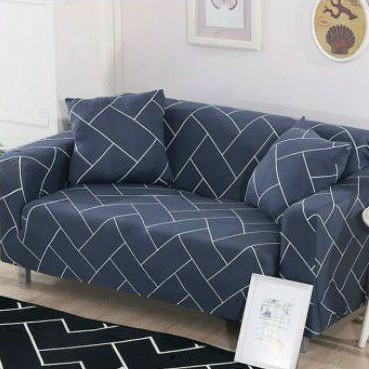 COVER SOFA SEATER sarung sofa elastis stretch elastic - KOTAK ABU