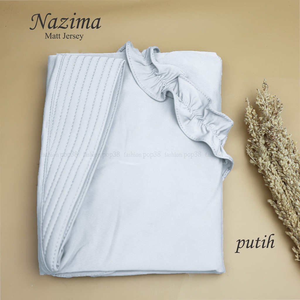 instan jilbab nazima rempel hijab terlaris grosir hijab-Putih