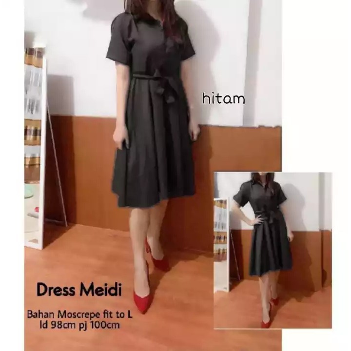 FWG - DRESS MELDI / DRESS KOREA / DRESS WANITA TERBARU / DRESS / PAKAIAN WANITA KEKINIAN