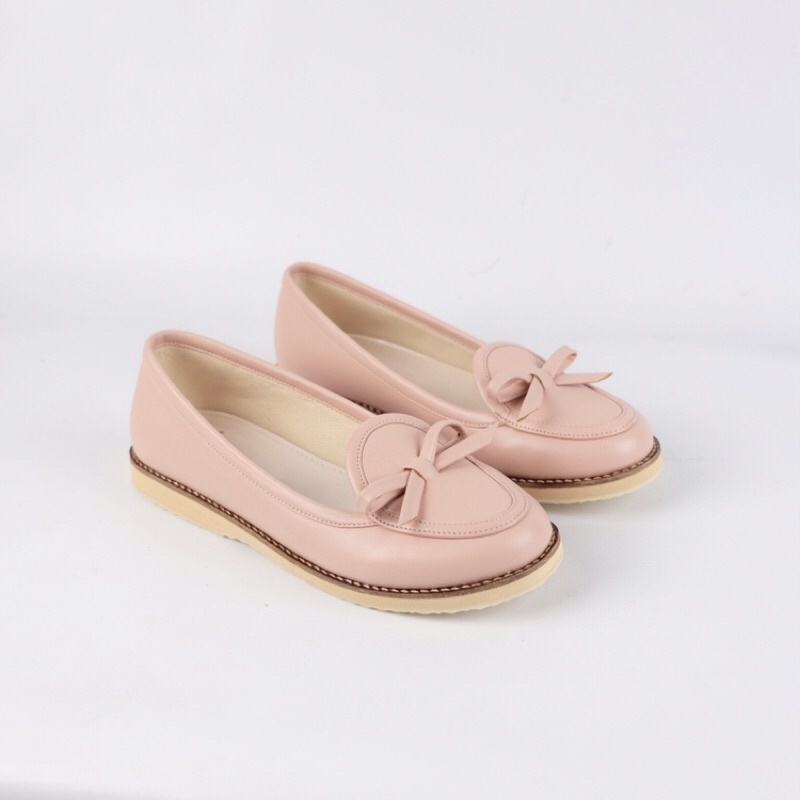 [SIAP KIRIM] BRShoes34 Pink Sepatu Kerja Casual Flat Wanita