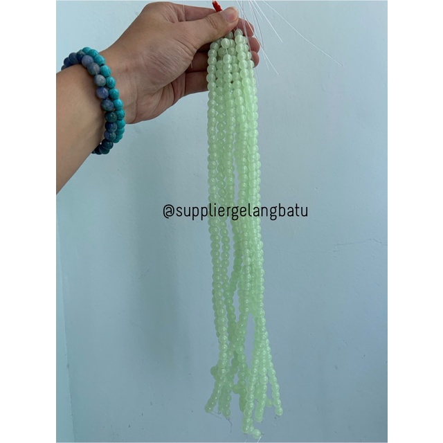 BAHAN FOSFOR 8mm nyala GLOW IN THE DARK rangkai gelang kalung premium